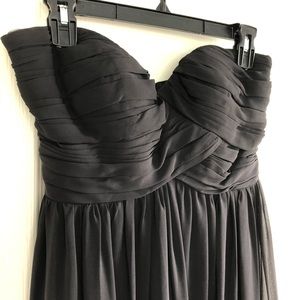 Bill Levkoff Black Strapless Bridesmaid Gown
